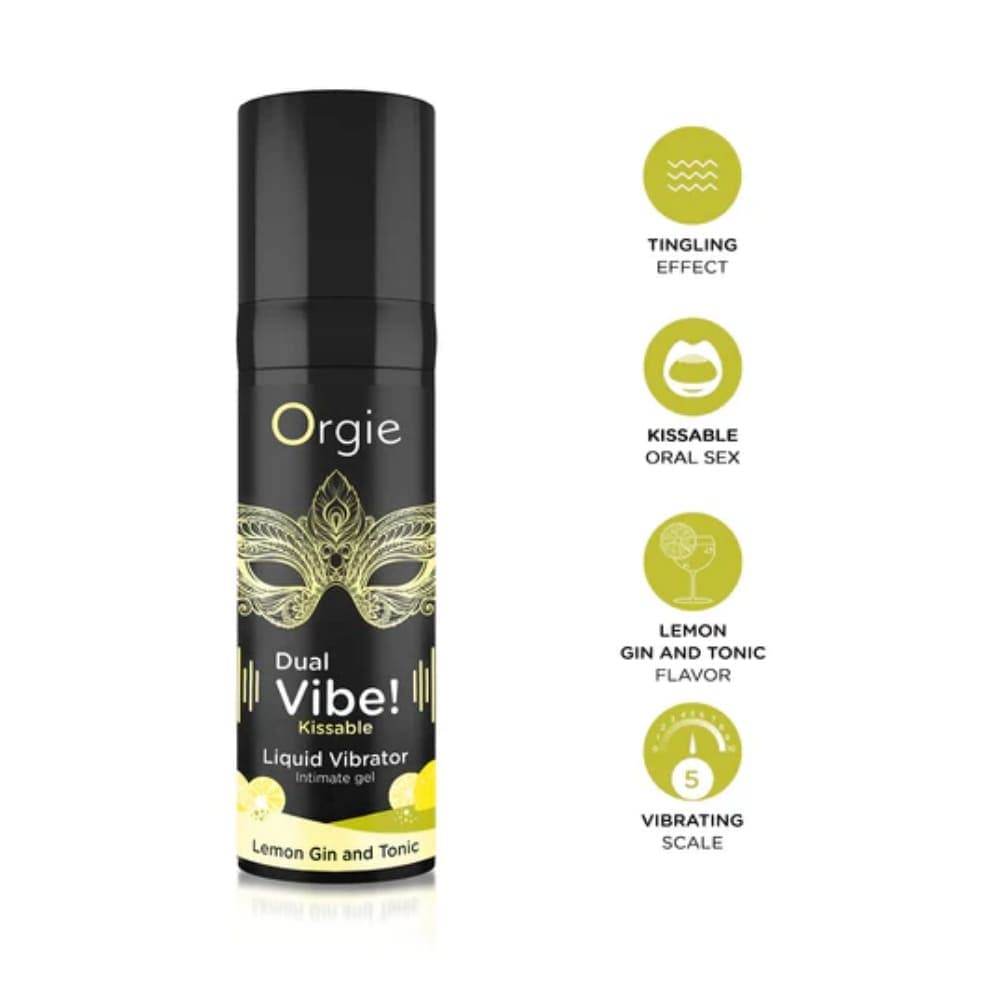 Dual Vibe Lemon Gin and Tonic Течен вибратор за двойки — алтернативна снимка
