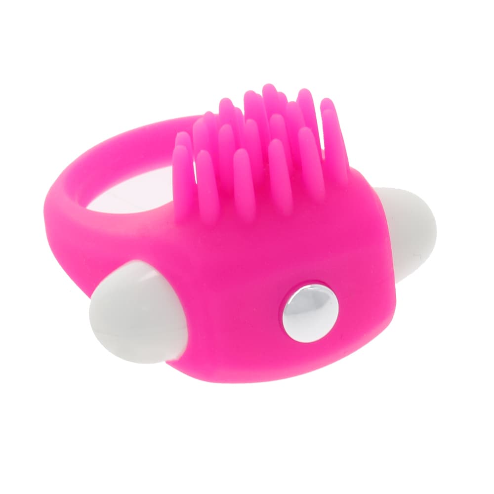 Essentials Stimu ring Пенис ринг с четчица, розов