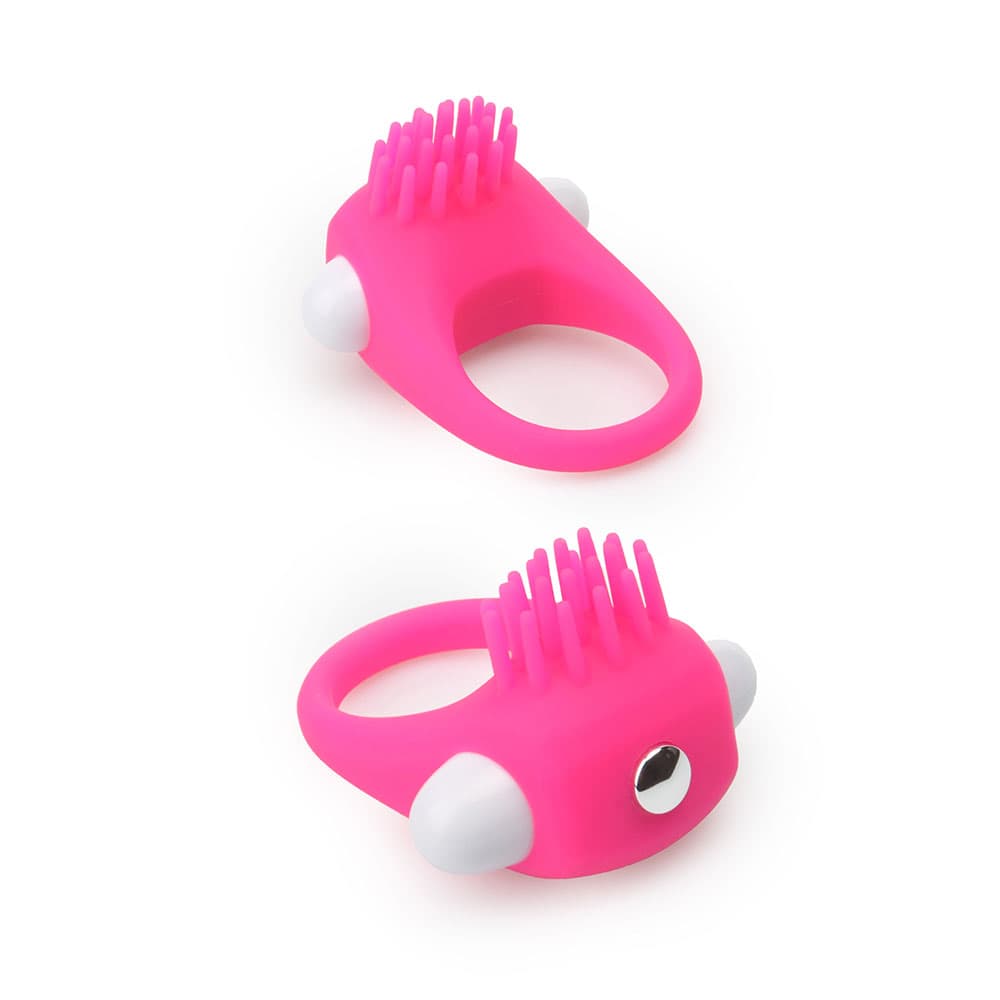Essentials Stimu ring Пенис ринг с четчица, розов — алтернативна снимка