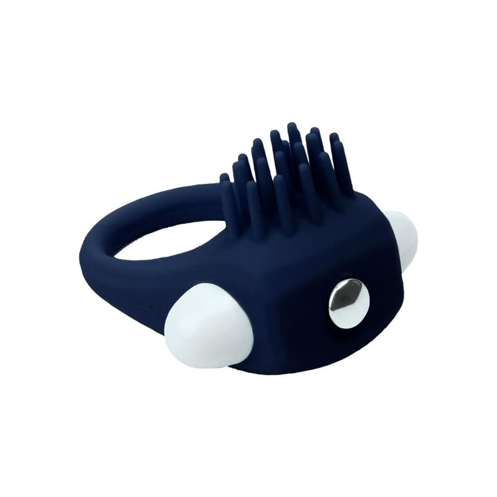 Essentials Stimu ring Пенис ринг с четчица, син